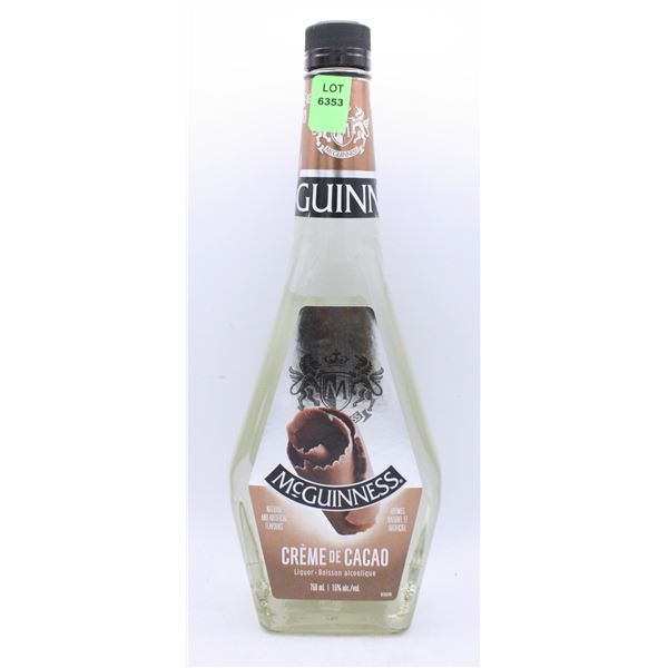 MCGUINNESS CREME DE CACAO 750ML 15% ALCOHOL