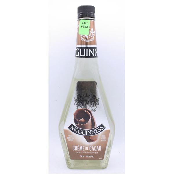 MCGUINNESS CREME DE CACAO 750ML 15% ALCOHOL