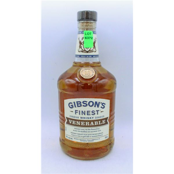 GIBSON'S FINEST CANADIAN WHISKY 750ML 40% ALCOHOL