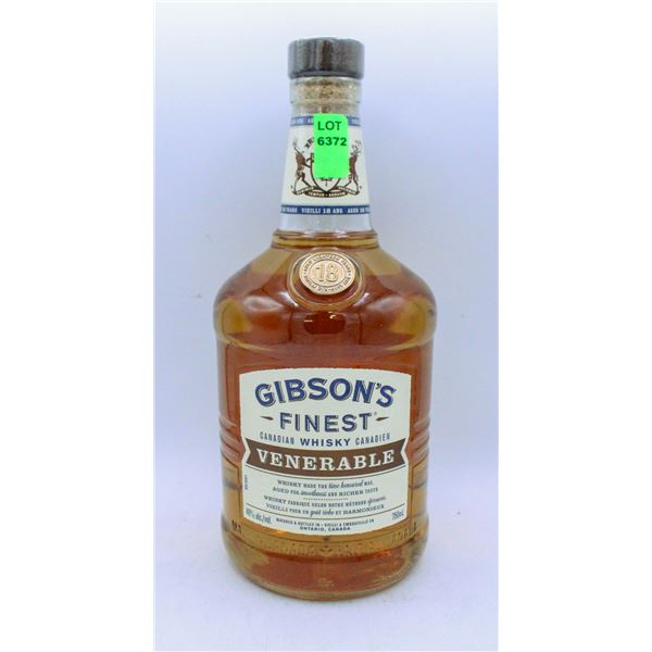GIBSON'S FINEST CANADIAN WHISKY 750ML 40% ALCOHOL