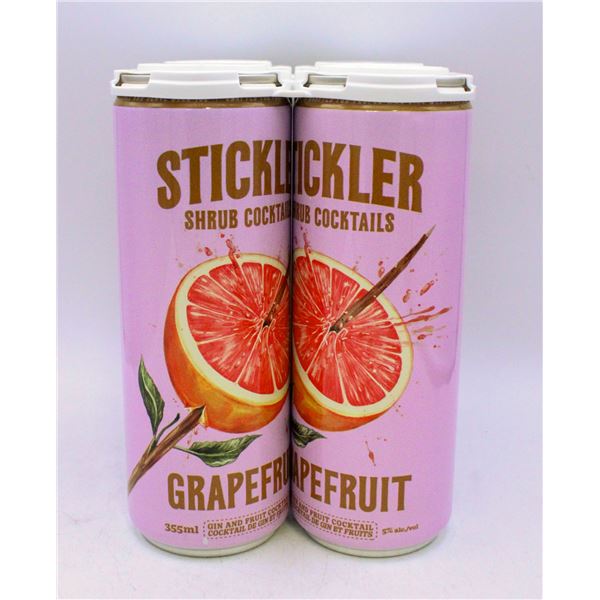 4 PACK STICKLER GRAPEFRUIT GIN AND FRUIT COCKTAIL