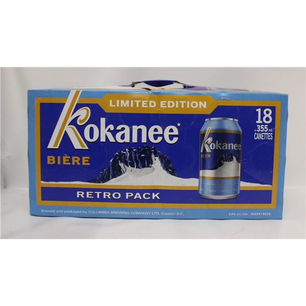 18 PACK KOKANEE BEER 5% ALCOHOL 18 X 355ML