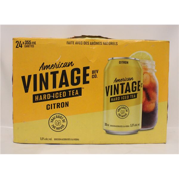 24 PACK AMERICAN VINTAGE HARD ICED TEA 5% ALCOHOL