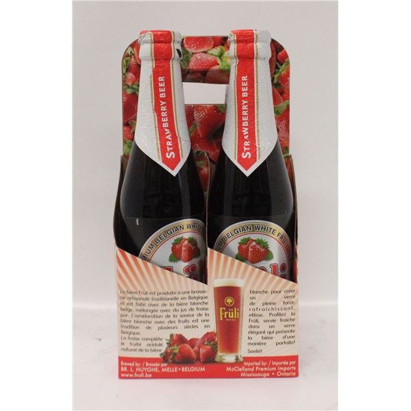 4 PACK FRULI STRAWBERRY BEER 4.1% ALCOHOL