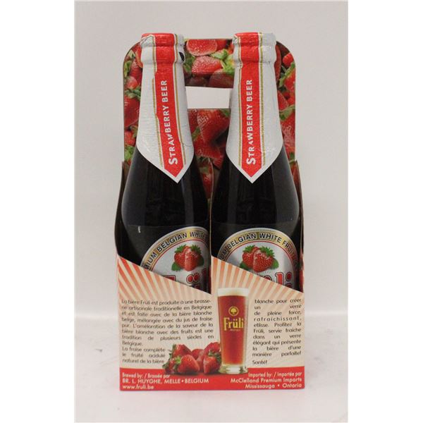 4 PACK FRULI STRAWBERRY BEER 4.1% ALCOHOL
