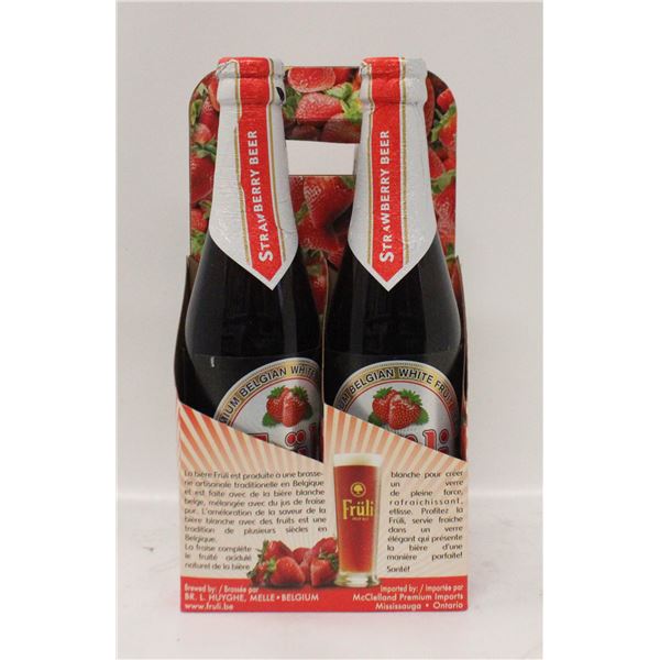 4 PACK FRULI STRAWBERRY BEER 4.1% ALCOHOL
