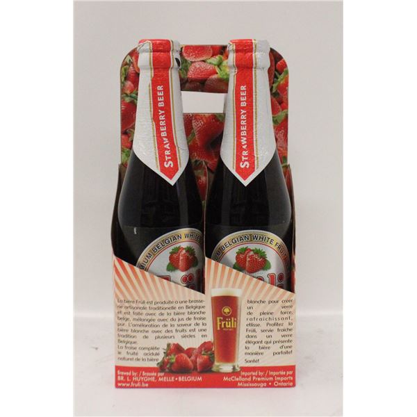 4 PACK FRULI STRAWBERRY BEER 4.1% ALCOHOL