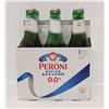 Image 1 : 6 PACK PERONI NASTRO AZZURRO 0.0% ALCOHOL