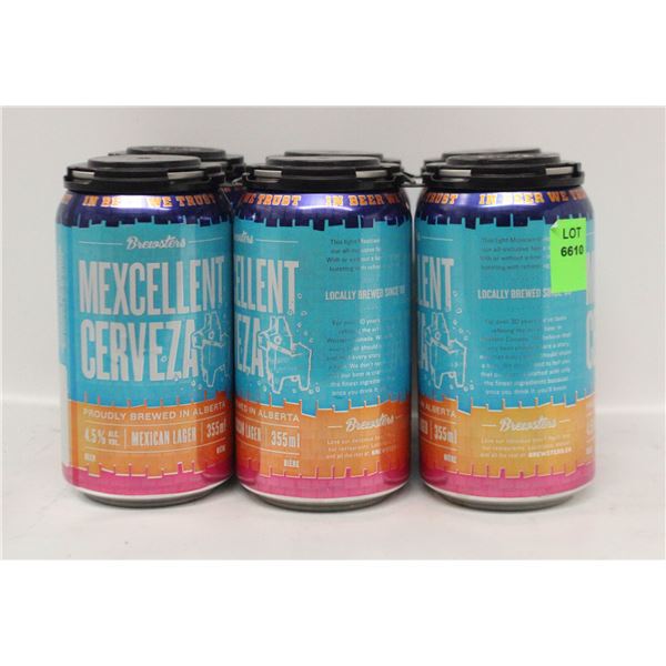 6 PACK BREWSTERS MEXCELLENT CERVEZA 4.5% ALCOHOL