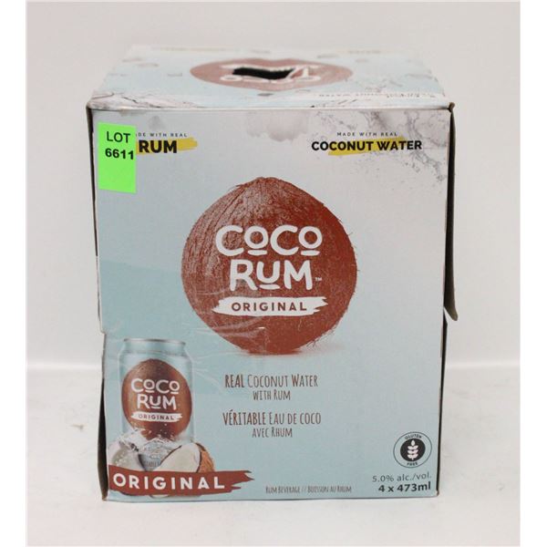 4 PACK COCO RUM ORIGINAL 5% ALCOHOL 4 X 473ML