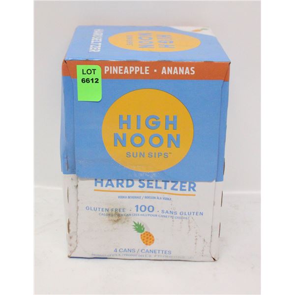 4 PACK HIGH NOON SUN SIPS HARD SELTZER 4.5% ALCOHL