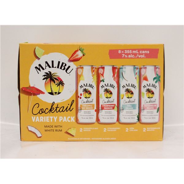 8 PACK MALIBU COCKTAIL VARIETY PACK 7% ALCOHOL