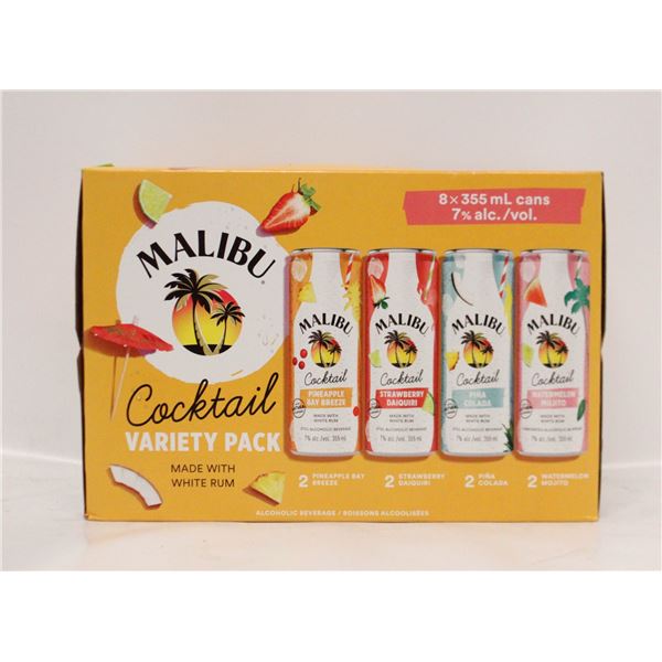 8 PACK MALIBU COCKTAIL VARIETY PACK 7% ALCOHOL