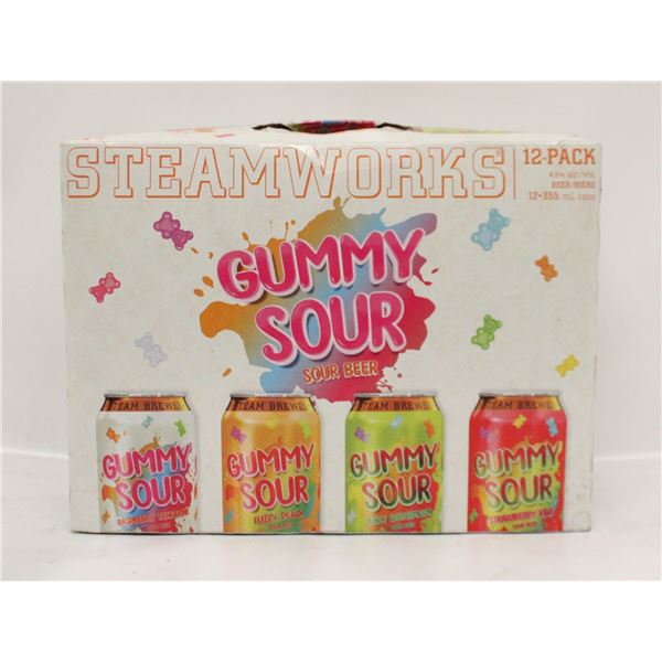 12 PACK STEAMWORKS GUMMY SOUR BEER 4.5% ALCOHOL
