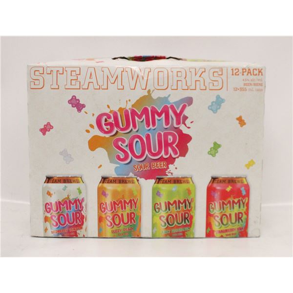 12 PACK STEAMWORKS GUMMY SOUR BEER 4.5% ALCOHOL