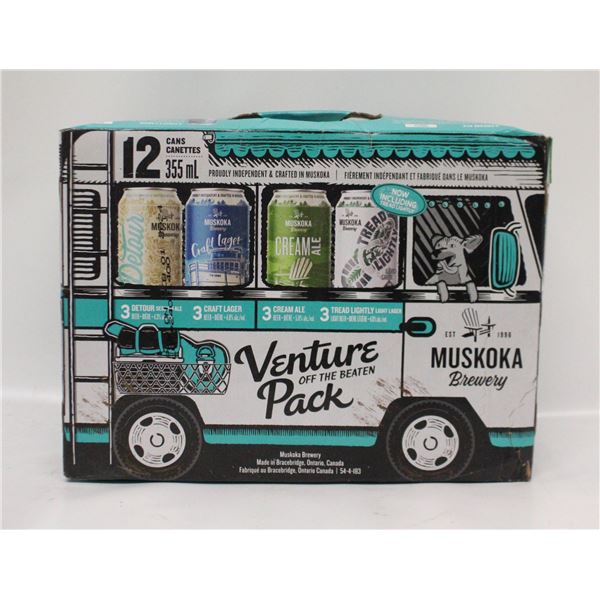 12 PACK MUSKOKA BREWERY VENTURE PACK 4.8% ALCOHOL