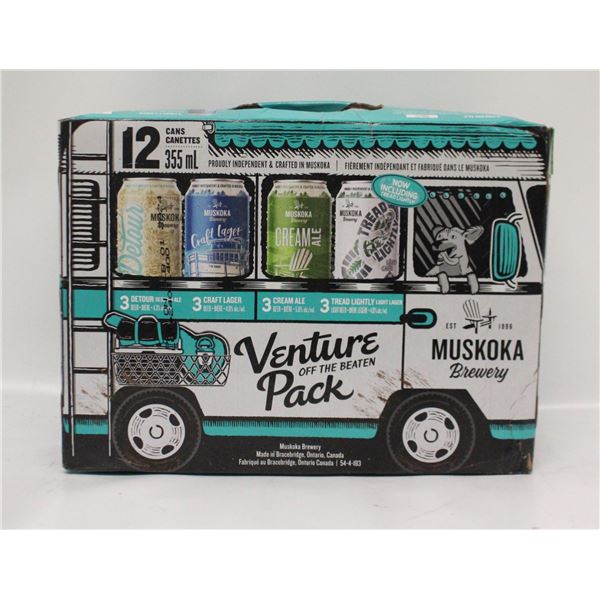 12 PACK MUSKOKA BREWERY VENTURE PACK 4.8% ALCOHOL