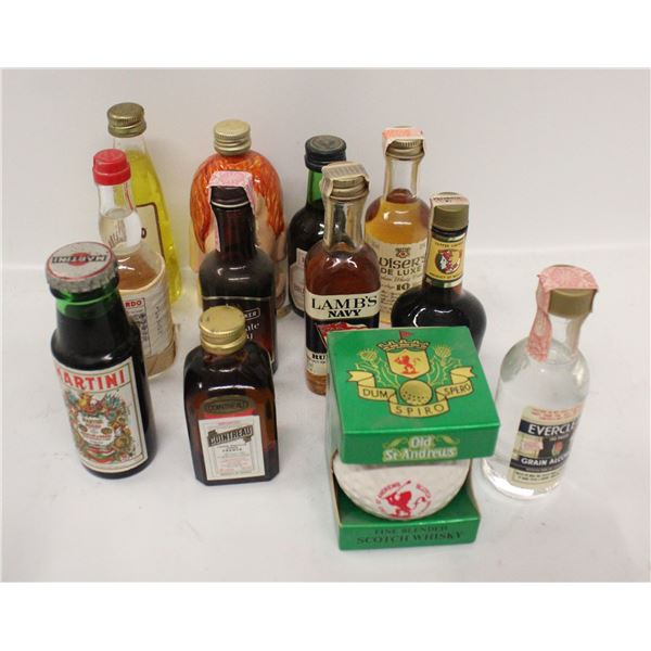 LOT OF MINI LIQUEUR BOTTLES 40%