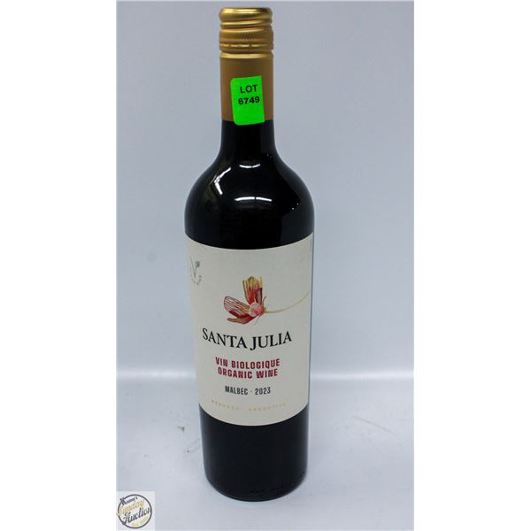 2023 SANTA JULIA ORGANIC MALBEC WINE 750ML