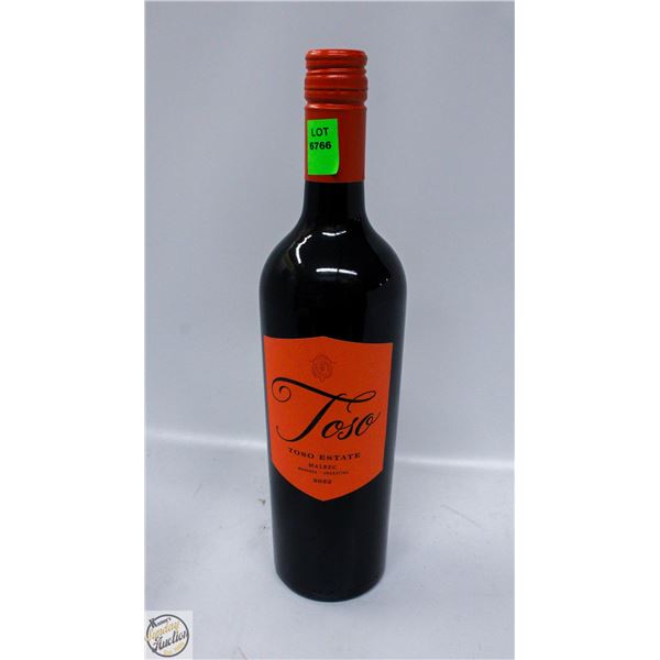 2022 TOSO ESTATE MALBEC 750ML 14% ALCOHOL