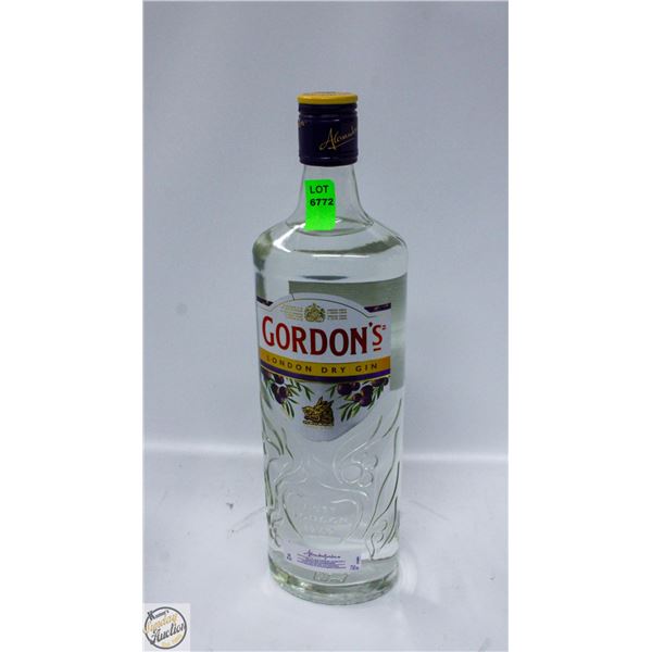 GORDON'S LONDON DRY GIN 750ML 40% ALCOHOL