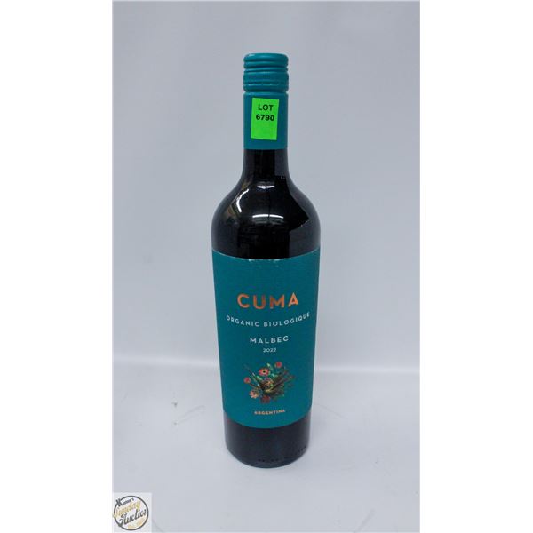 2022 CUMA MALBEC 750ML 13.5% ALCOHOL