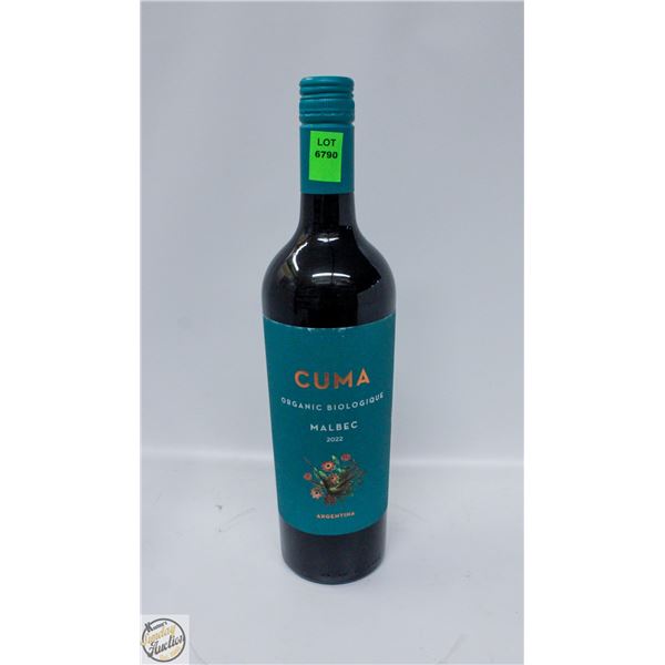 2022 CUMA MALBEC 750ML 13.5% ALCOHOL