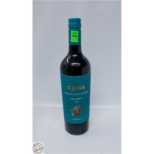 2022 CUMA MALBEC 750ML 13.5% ALCOHOL