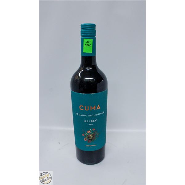 2022 CUMA MALBEC 750ML 13.5% ALCOHOL