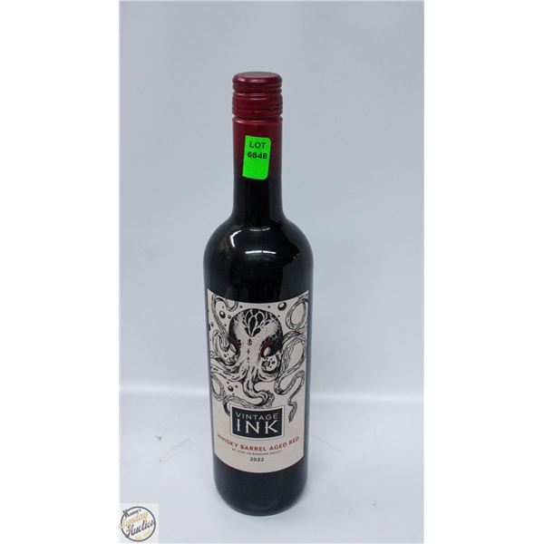 2022 VINTAGE INK WHISKY BARREL AGED RED 750ML