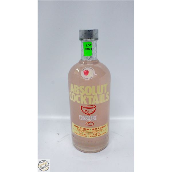 ABSOLUT COCKTAILS RASPBERRY LEMONADE 750ML 15%