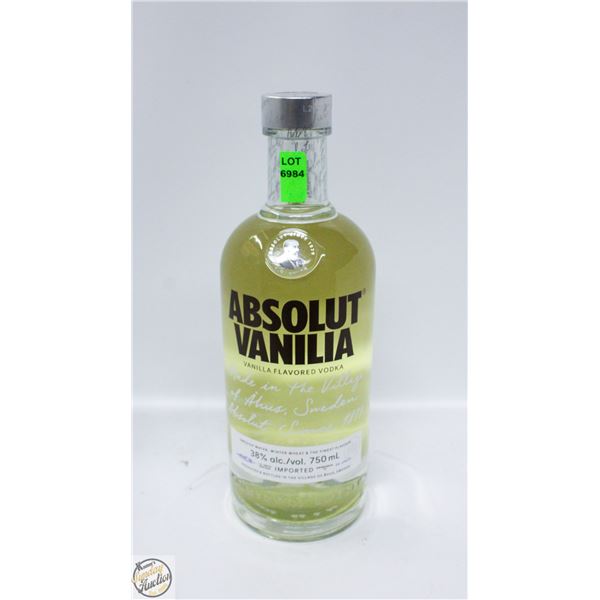 ABSOLUT VANILLA FLAVORED VODKA 750ML 38%