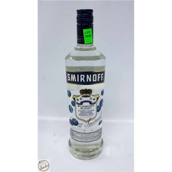 SMIRNOFF BLUEBERRY FLAVORED VODKA 750ML 35%