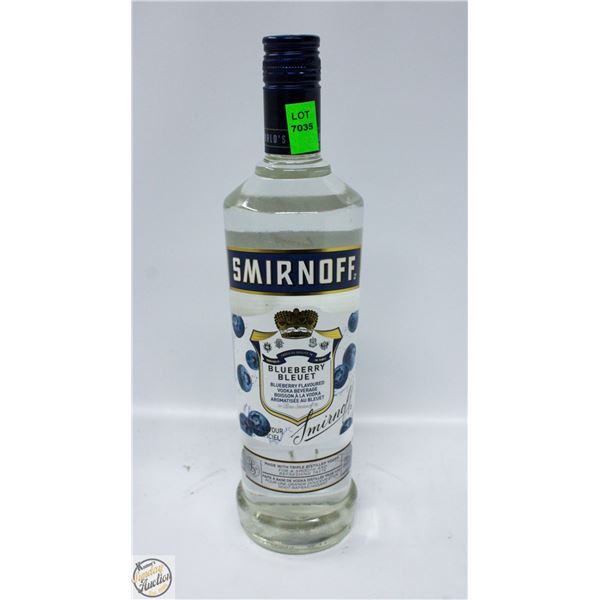 SMIRNOFF BLUEBERRY FLAVORED VODKA 750ML 35%