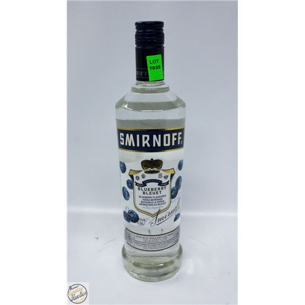 SMIRNOFF BLUEBERRY FLAVORED VODKA 750ML 35%