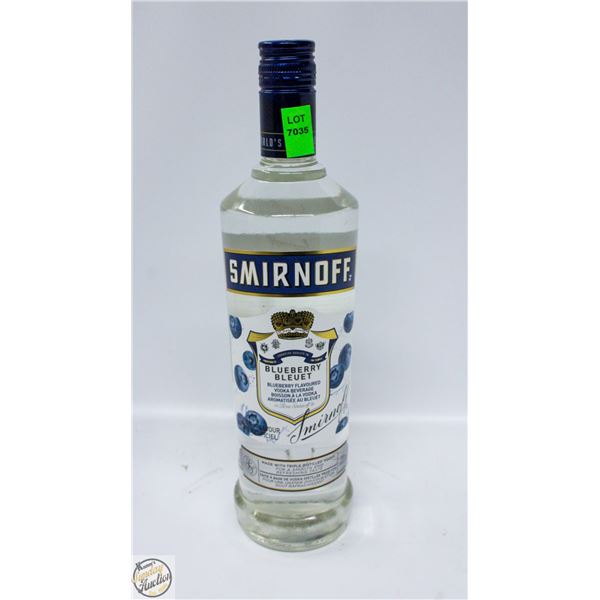 SMIRNOFF BLUEBERRY FLAVORED VODKA 750ML 35%