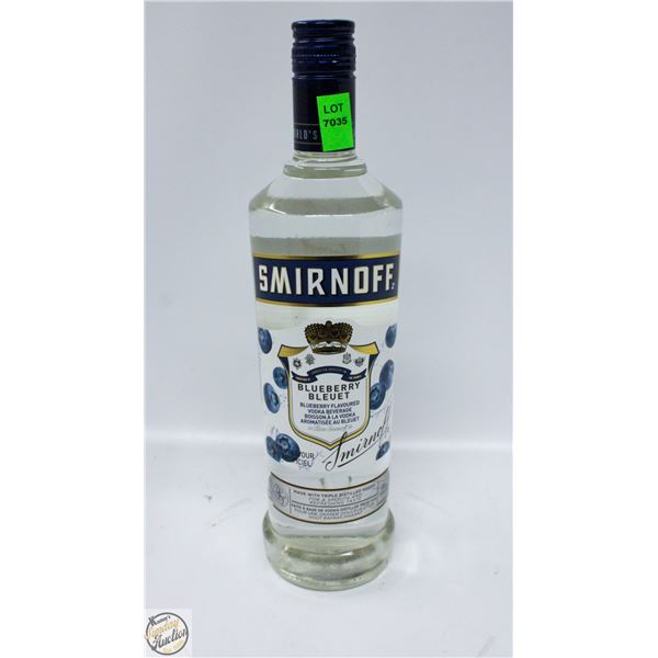 SMIRNOFF BLUEBERRY FLAVORED VODKA 750ML 35%