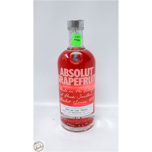 ABSOLUT GRAPEFRUIT FLAVORED VODKA 750ML 40%
