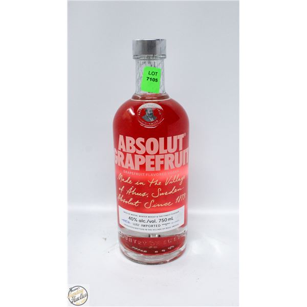 ABSOLUT GRAPEFRUIT FLAVORED VODKA 750ML 40%