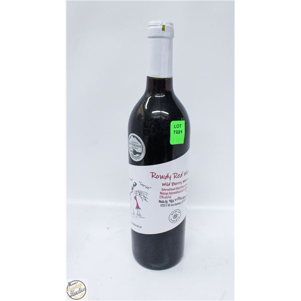 ROWDY RED WINEGRIA WILDBERRY MEROLT 750ML 12%