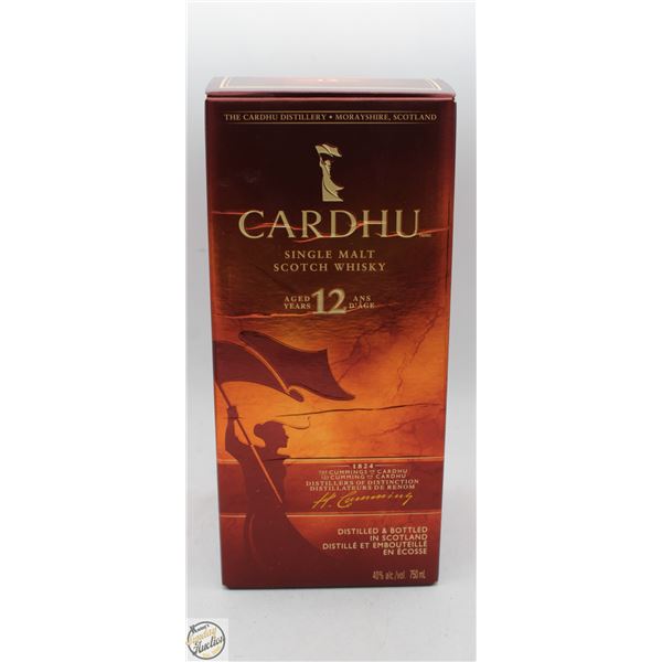 CARDHU 12 YEAR SINGLE MALT SCOTCH WHISKY 750ML 40%