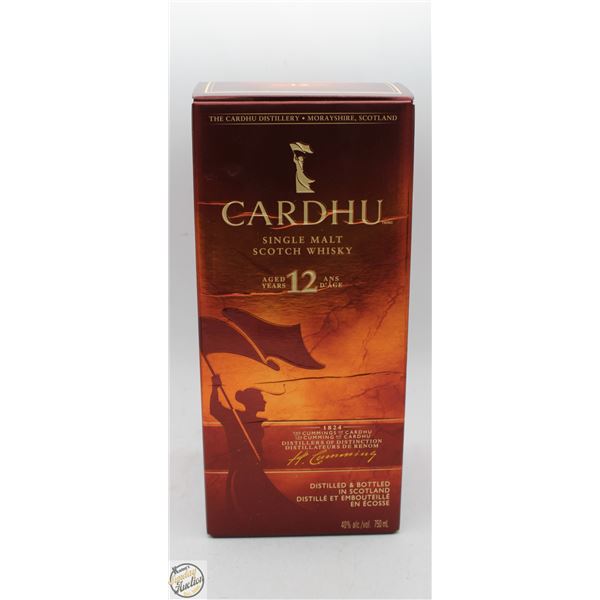 CARDHU 12 YEAR SINGLE MALT SCOTCH WHISKY 750ML 40%