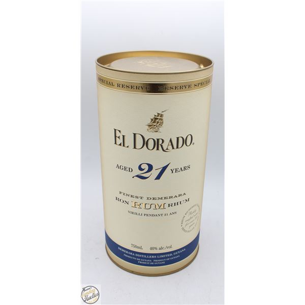 EL DORADO 21 YEAR AGED RUM 750ML 40%