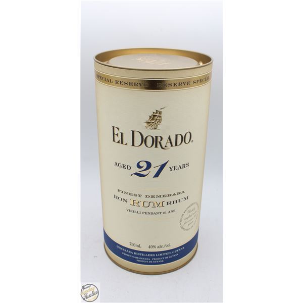 EL DORADO 21 YEAR AGED RUM 750ML 40%