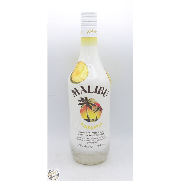 MALIBU PINEAPPLE FLAVORED LIQUOR 750ML 21%