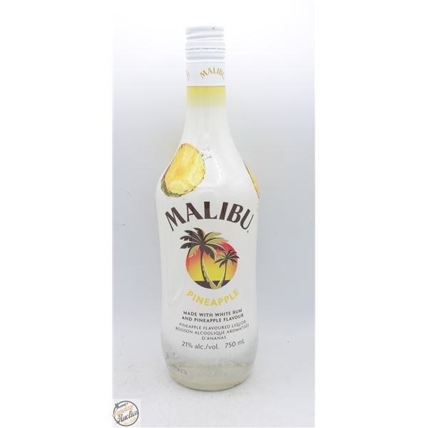 MALIBU PINEAPPLE FLAVORED LIQUOR 750ML 21%