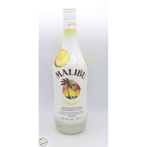 MALIBU PINEAPPLE FLAVORED LIQUOR 750ML 21%