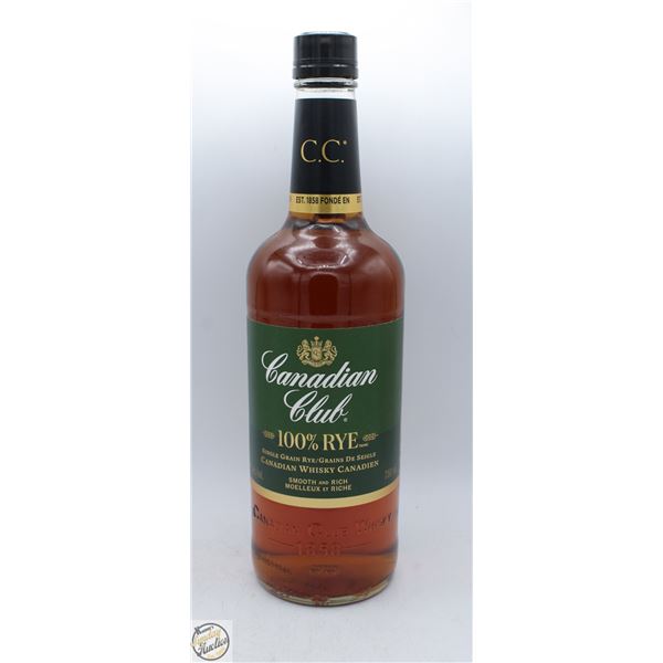 CANADIAN CLUB 100% SINGLE GRAIN RYE WHISKY 750ML