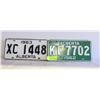 Image 1 : 1962 + 1963 AB LICENSE PLATES