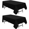 Image 1 : NEW UTOPIA KITCHEN 2PK TABLECLOTH BLACK 60 X 84"